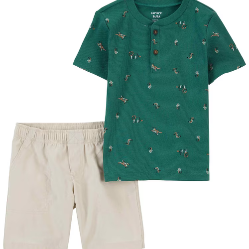 Conjunto curto infantil 2 peças bichinhos multicor | Carter's