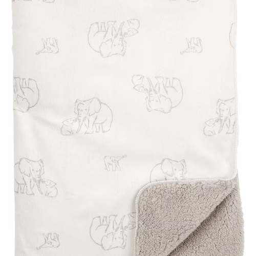Cobertor bebê elefante fleece off-white | Carter's