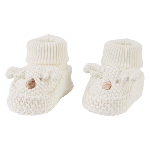 Pantufa bebê punho canelado bichinho branca | Carter's