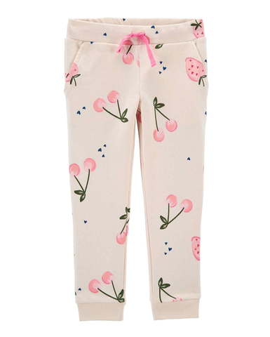 Calça Infantil Relaxed Cereja Rosa Carter's Tam 2 a 5