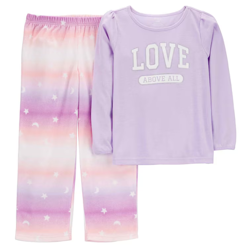 Pijama longo infantil 2 peças tie dye love lilás | Carter's