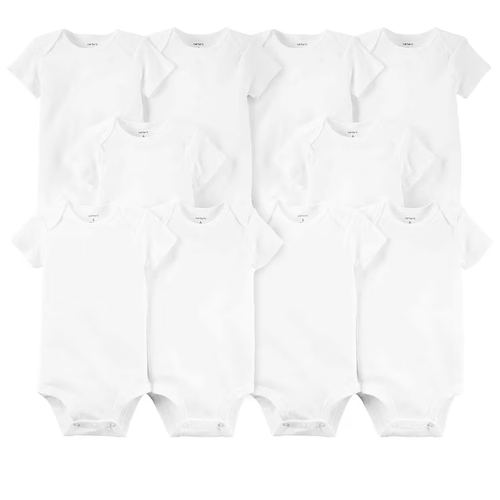 Kit body bebê 10 peças manga curta branco | Carter's
