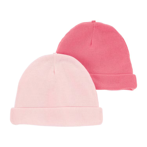 Kit Touca Bebê Carter's 2 Peças Rosa Claro/Rosa Pink Tam 0 a 3 Meses