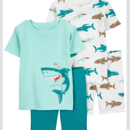 Pijama curto infantil 4 peças tubarões multicor | Carter's