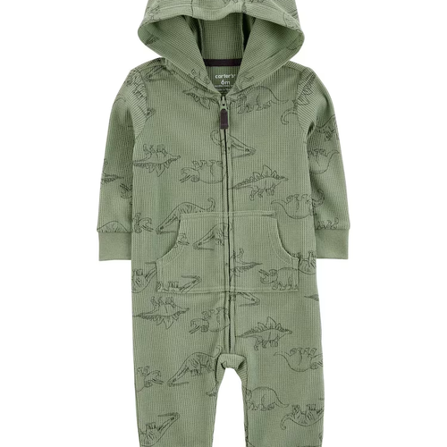 Macacão bebê com capuz dinossauros verde | Carter's