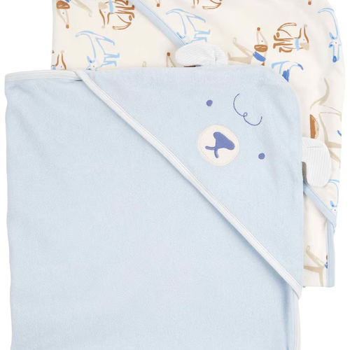 Kit toalha de banho bebê 2 peças bichinhos multicor | Carter's