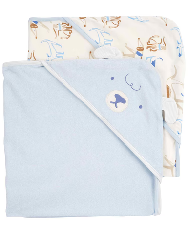 Kit toalha de banho bebê 2 peças bichinhos multicor | Carter's