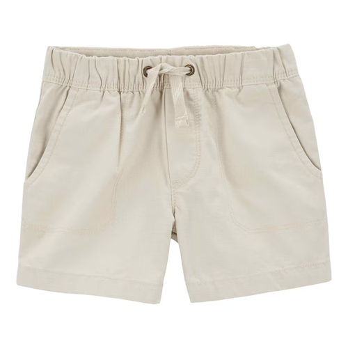Bermuda sarja infantil com amarração off-white | Carter's