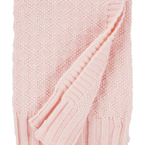 Cobertor bebê de tricot trabalhado rosa | Carter's