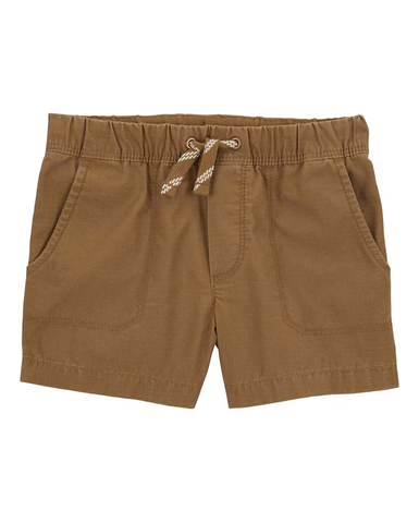 Bermuda sarja infantil com amarração marrom | Carter's