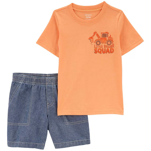 Conjunto curto infantil 2 peças little builder squad multicor | Carter's