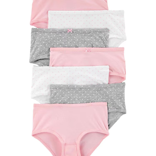 Kit calcinha Infantil 7 peças poá rosa | Carter's