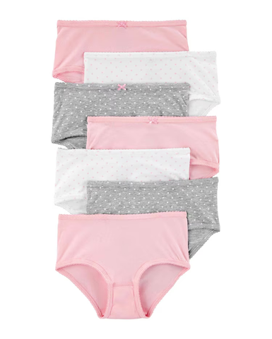 Kit calcinha Infantil 7 peças poá rosa | Carter's