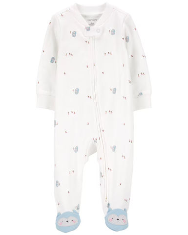Macacão bebê de bichinhos off-white | Carter's