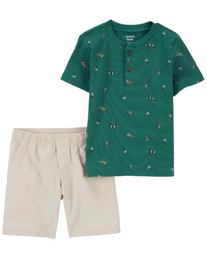 Conjunto curto infantil 2 peças bichinhos multicor | Carter's