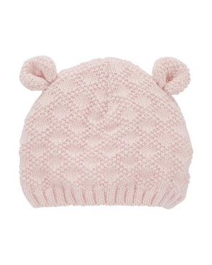 Touca bebê de tricô com orelha rosa | Carter's