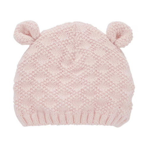 Touca bebê de tricô com orelha rosa | Carter's