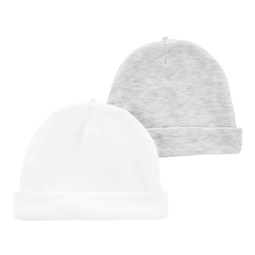 Kit touca bebê 2 peças branco | Carter's