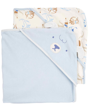 Kit toalha de banho bebê 2 peças bichinhos multicor | Carter's