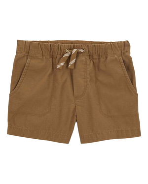 Bermuda sarja infantil com amarração marrom | Carter's