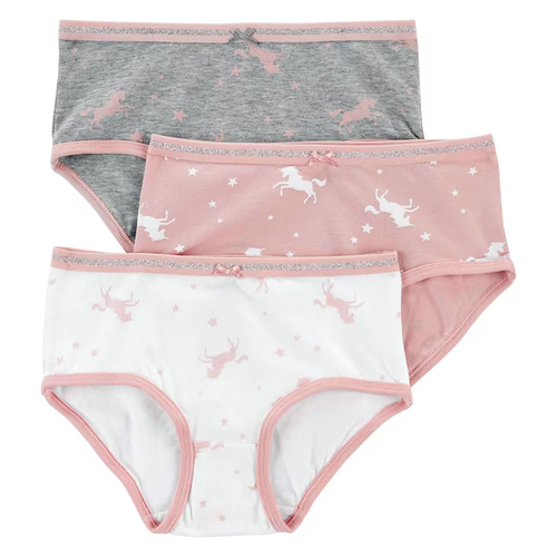 Kit Calcinha Infantil Carter´s 3 Peças Multicor