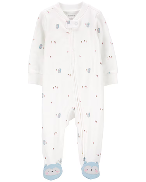 Macacão bebê de bichinhos off-white | Carter's
