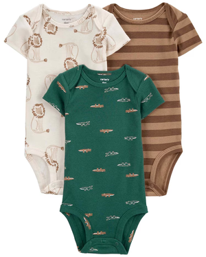 Kit body bebê 3 peças leão e jacaré multicor | Carter's